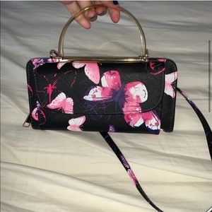 Women’s mini butterfly print purse